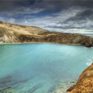 Lulworth cove, on the Jurassic coastline of Dorset, England, United Kingdom