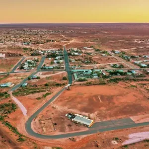 White Cliffs Opal Mining Town Aerial Print
