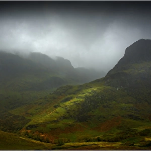 Mist and Rain in the Glencoe pass, Western highlands of Scotland