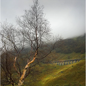 Railway viaduct near Callander in central Scotland