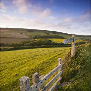 A rural gate near Kimmeridge, Dorset, England