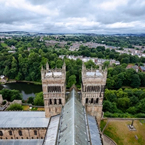 View of Durham and River Wear From Durham Cathedral, North East England, United Kingdom