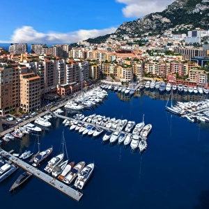 View of Fontvieille and the New Harbour, Monte Carlo, Monaco, Europe