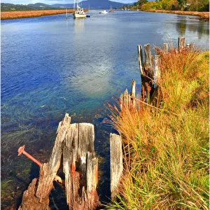 A view of the Huon river in southern Tasmania