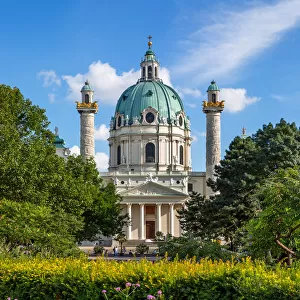 View of Karlskirche (St. Charless Church), Vienna, Austria