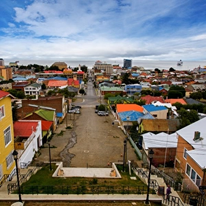 View of Northern Punta Arenas, Magallanes and Antartica Chilena, Chile, South America