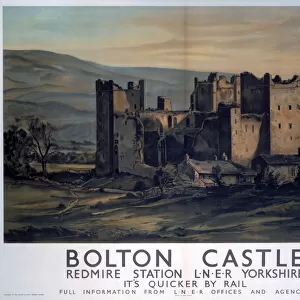Bolton Castle, LNER poster, 1923-1947