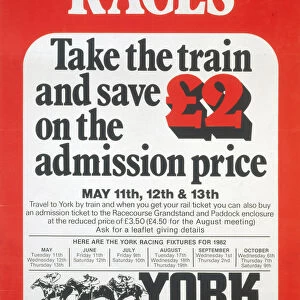BR poster. York Races - Take the Train and