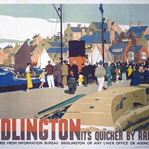 Bridlington: Its Quicker by Rail, LNER poster, 1935
