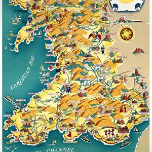 Come to Beautiful Wales, BR (LMR) poster, 1948-1965