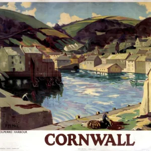 Cornwall - Polperro Harbour, GWR poster, 1923-1947