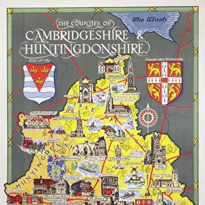 The Counties of Cambridgeshire & Huntingdonshire, BR poster, 1948-1965