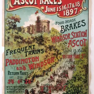 Ascot Races Print, 1897 Ascot Races Print, 1897