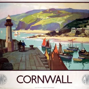 Cornwall Harbour Print, 1937 GWR Poster Cornwall Harbour Print, 1937 GWR Poster