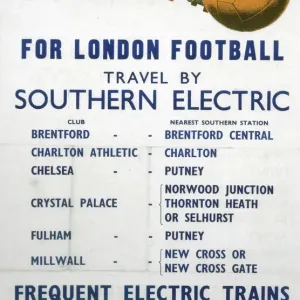 London Football Print, 1959-1960 BR Poster London Football Print, 1959-1960 BR Poster