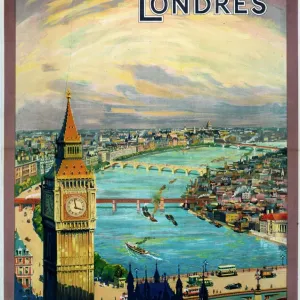 SR Print of Londres, London Railway Poster 1923-1947 SR Print of Londres, London Railway Poster 1923-1947