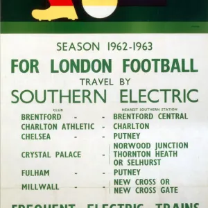 London Football Travel Print, Season 1962-1963 London Football Travel Print, Season 1962-1963