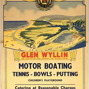 Glen Wyllin - The Glen By The Sea, Isle of Man Railway Company poster, c. 1930s