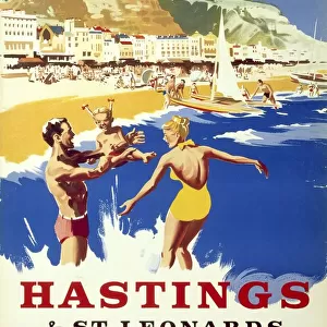 Hastings & St Leonards, BR poster, c 1950s