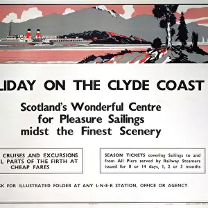 Holiday on the Clyde Coast, LNER poster, 1935