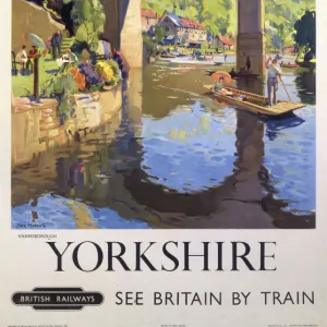 Knaresborough, Yorkshire, BR poster, 1954