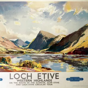 Loch Etive, Western Highlands, BR(ScR) poster, 1948-1965