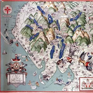 A Map of the Lake District, LMS poster, 1923-1947