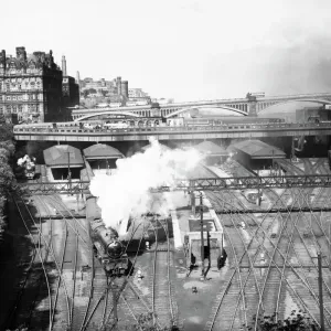 Gare d'Edimbourg Waverley, v. 1950 Gare d'Edimbourg Waverley, v. 1950