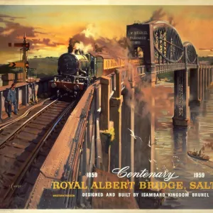 The Royal Albert Bridge, Saltash, BR (WR) poster, 1958