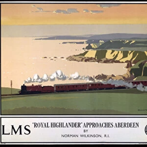 Royal Highlander Approaches Aberdeen, LMS poster, 1923-1947