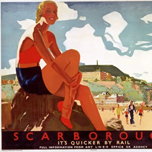Scarborough: Its Quicker by Rail, LNER poster, 1933