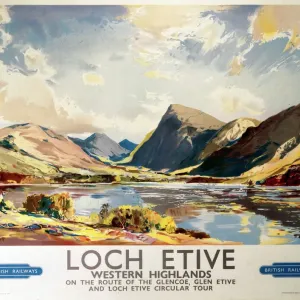 Loch Etive Print, Western Highlands Scene Loch Etive Print, Western Highlands Scene