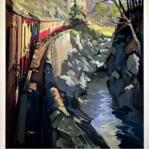 By Rail to The Highlands Print, c 1950s By Rail to The Highlands Print, c 1950s