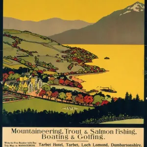 Tarbet Loch Lomond Print 1900-1922 North British Railway Poster Tarbet Loch Lomond Print 1900-1922 North British Railway Poster