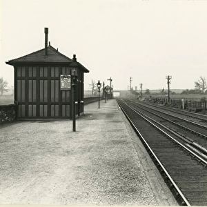 Sharlston station, 18 June 1913. Lancashire & Yorkshire Railway. Up platform betweeb Featherstone