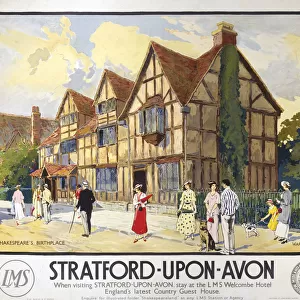 Stratford-upon-Avon, LMS poster, c 1923