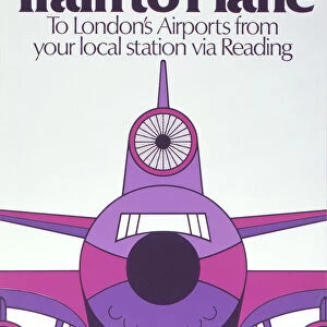 Train to Plane, BR poster, c 1980s