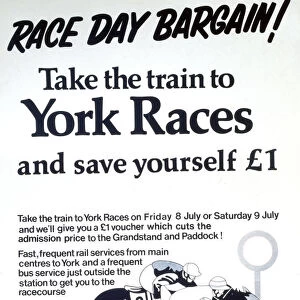 Take the Train to York Races, BR poster, 1977