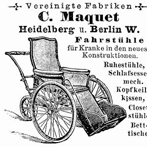 Ad for C. Maquet wheelchairs, Heidelberg, Berlin