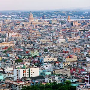 Aerial view of Havana cityscape, Havana, Cuba