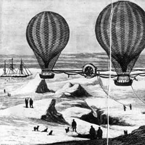 Visual Treasures Antique Framed Print Collection: Hot Air Balloons