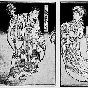 Antique Japanese Illustration: Women by Hokusai
