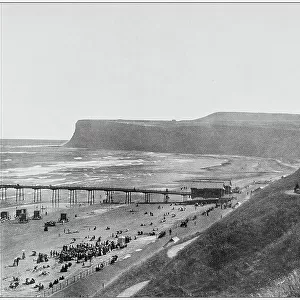Antique photograph of seaside towns of Great Britain and Ireland: Saltburn