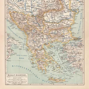 World Map Art Prints: Bulgaria