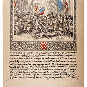 Battle of Agincourt from Enguerrand de Monstrelets Chronique de France