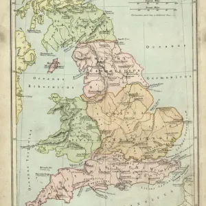 Britain Under Ancient Roman Rule Antique Map Print Britain Under Ancient Roman Rule Antique Map Print