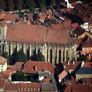 The Black Church, Biserica neagra, View of Brasov, Brasov, Transylvania, Romania