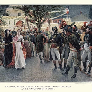 Bonaparte, Kleber, Eugene De Beauharnais at the Tivoli Garden, Cairo