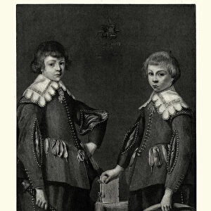 Two boys of Holland after the painting by Aelbert Cuyp