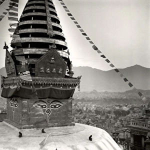 The Buddhist stupa of Swayambu